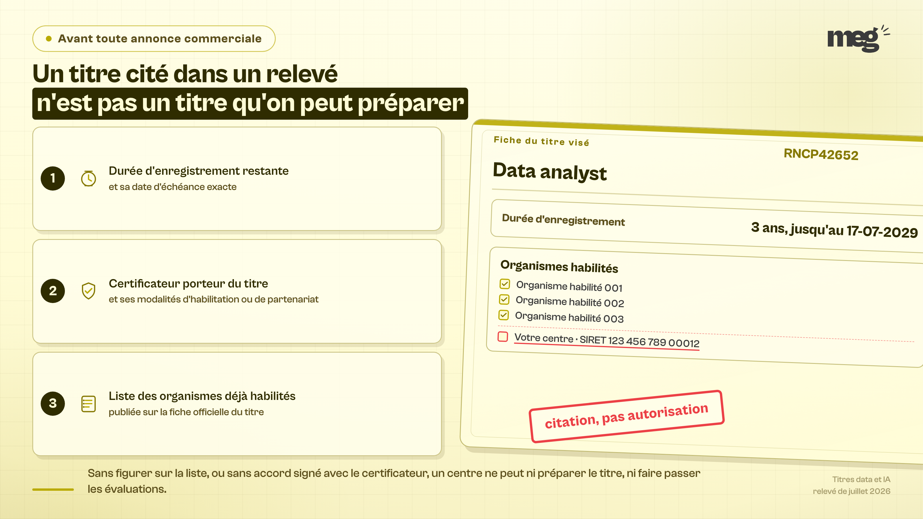 Section : « L'erreur qui coûte cher : confondre citation au RNCP et droit de préparer »