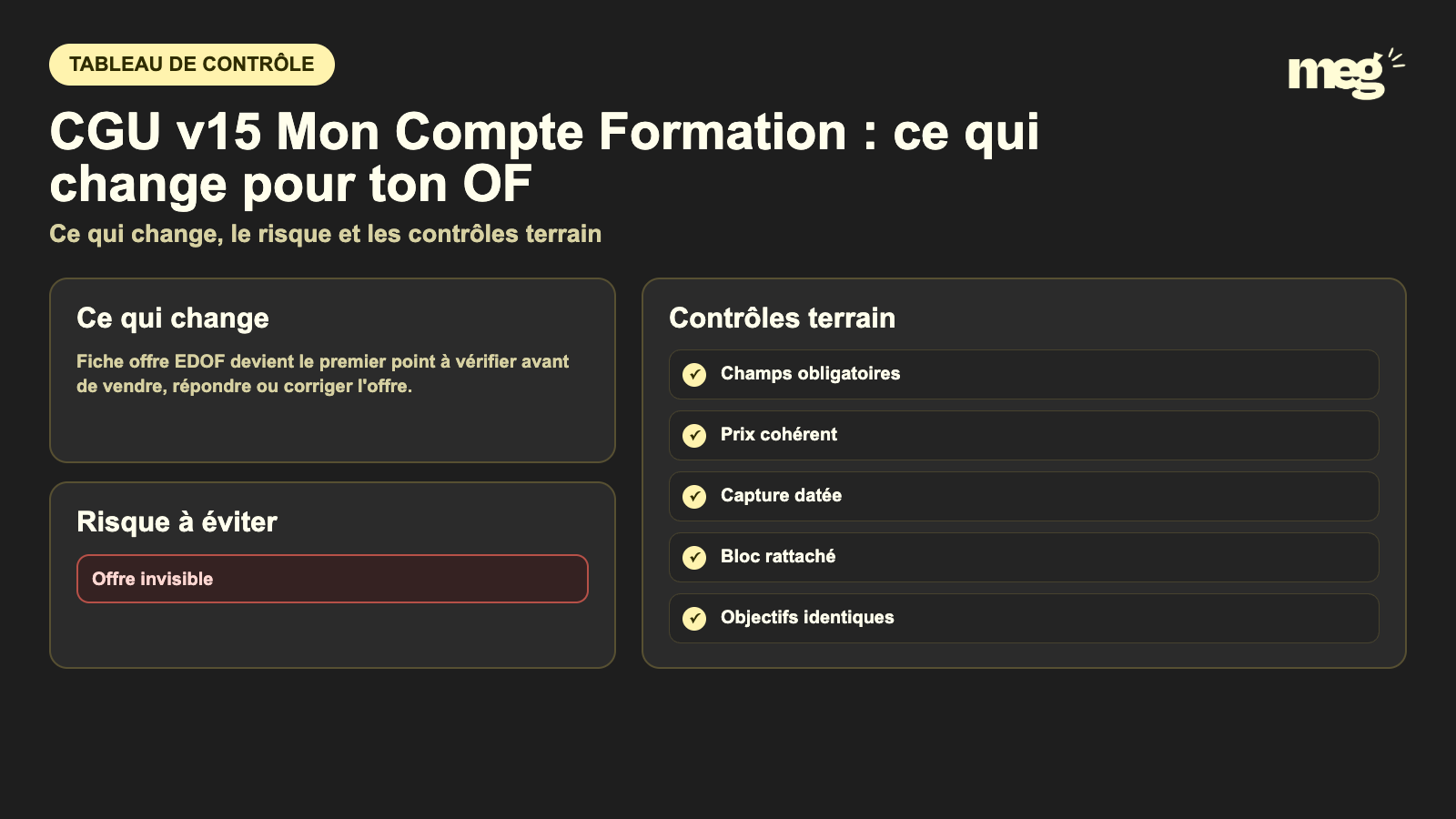 CGU v15 Mon Compte Formation : ce qui change pour ton OF - schema de verification EDOF