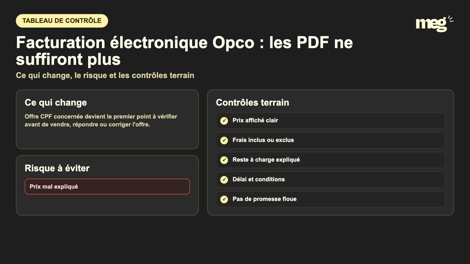 Facturation électronique Opco : les PDF ne suffiront plus - schema de verification CPF