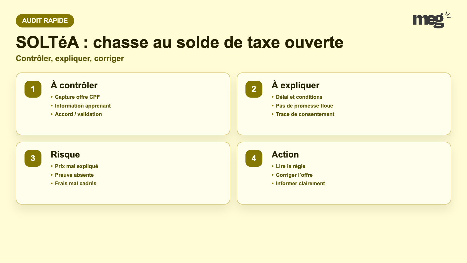 SOLTéA : chasse au solde de taxe ouverte - schema de verification CPF
