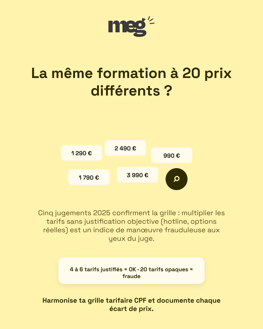 Même formation, prix différents : attention au signal fraude - dossier de contrôle organisme de formation