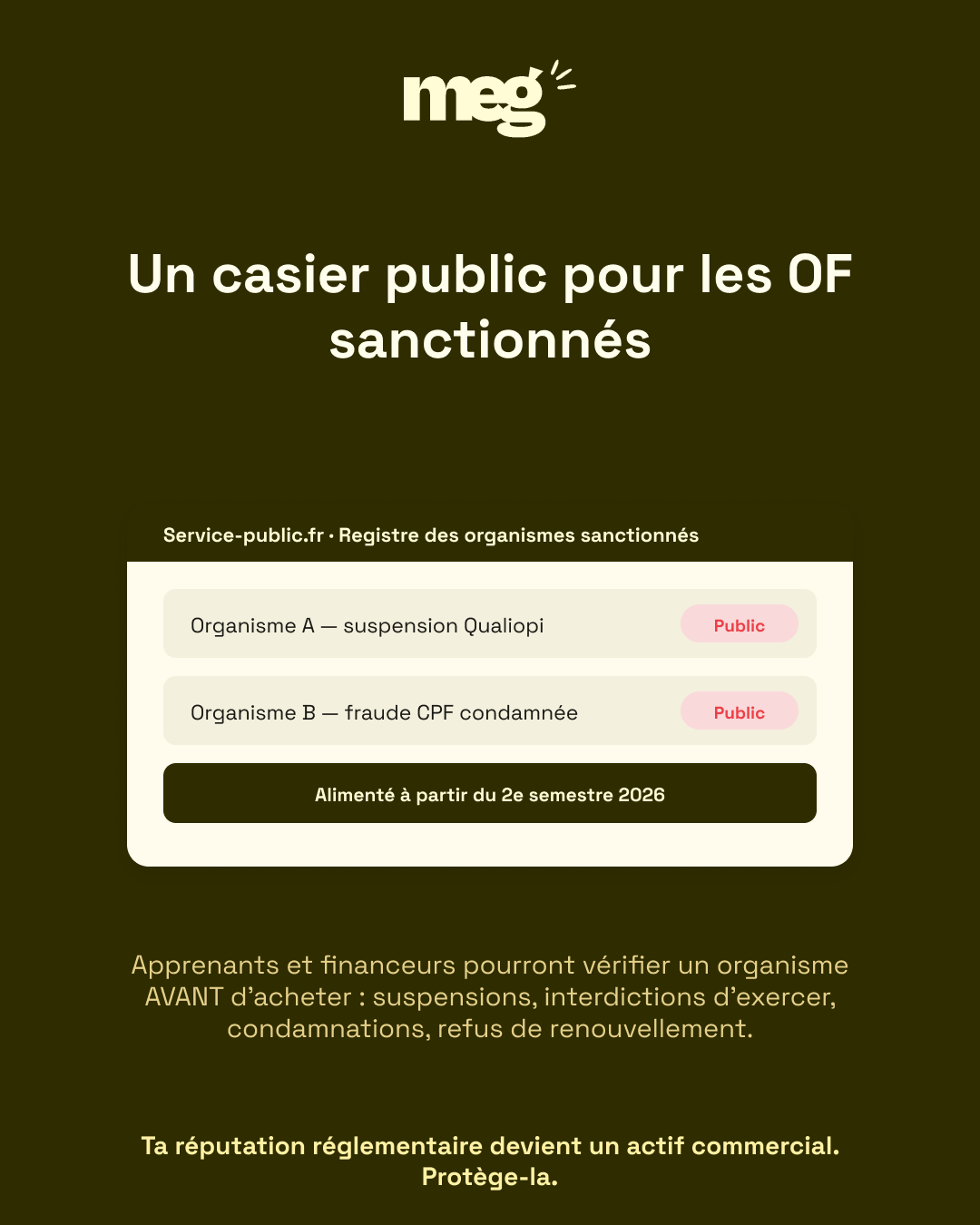Organismes sanctionnés : un casier public arrive - dossier de contrôle organisme de formation